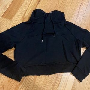 Cropped cut out hoodie